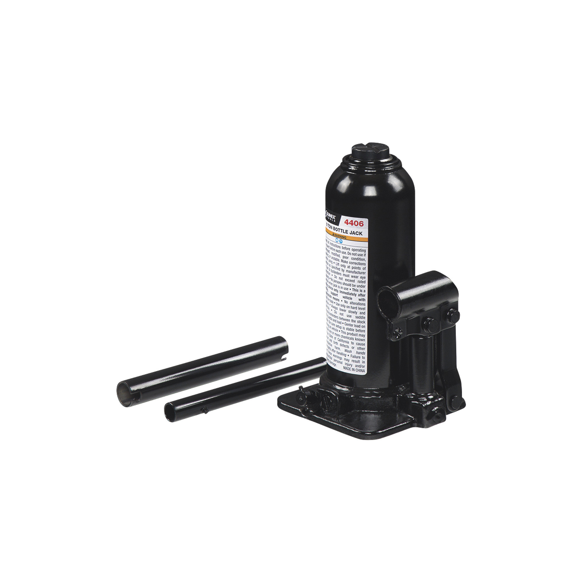 Sunex Tools Bottle Jack — 6-Ton Capacity, Fully Welded Base, Chrome Ram, Model# 4406